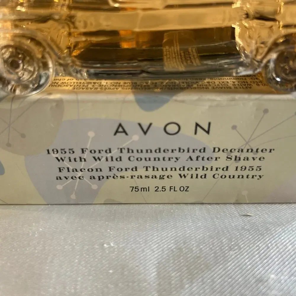Vintage Avon 1955 thunderbird glass decanter after shave
